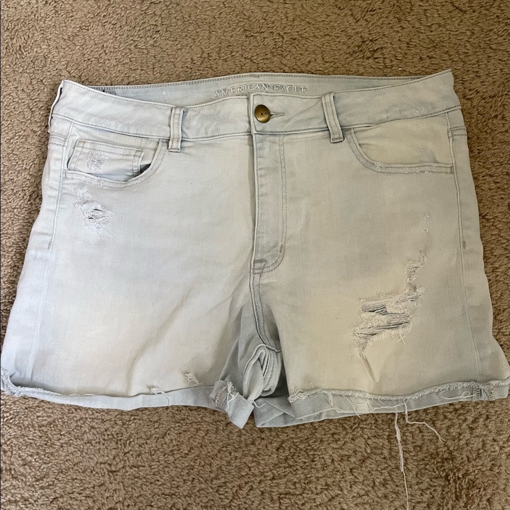 American Eagle Women’s Hi Rise Shortie Jean Shorts